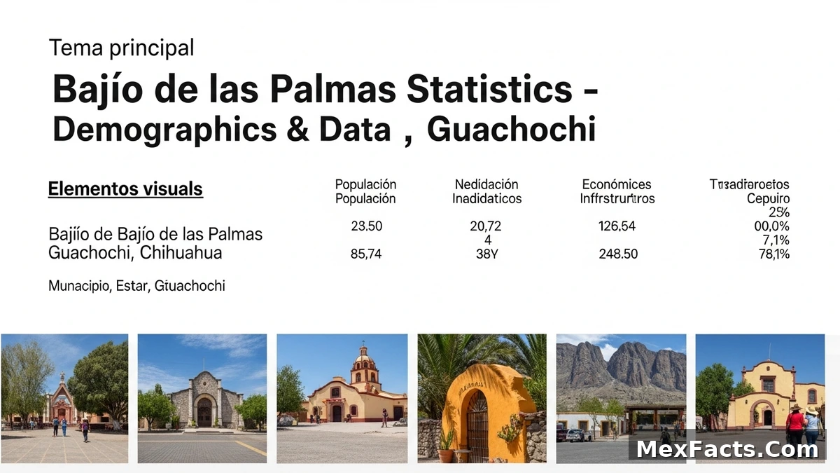 Statistical data and demographics of Bajío de las Palmas, Guachochi, Chihuahua