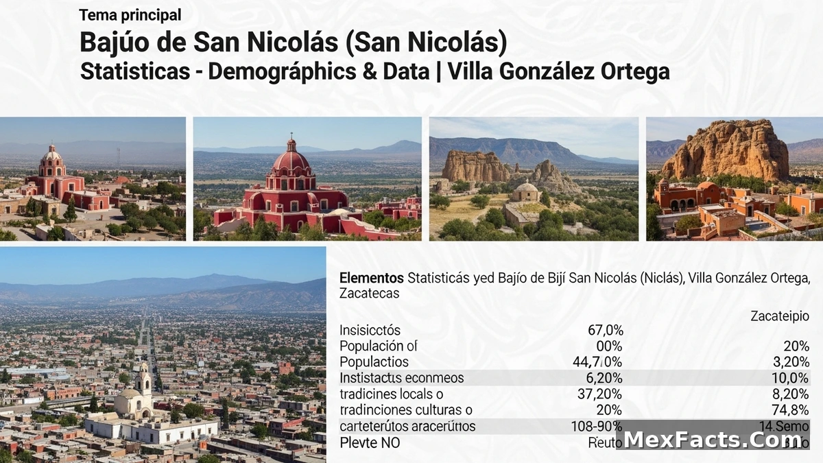 Statistical data and demographics of Bajío de San Nicolás (San Nicolás), Villa González Ortega, Zacatecas