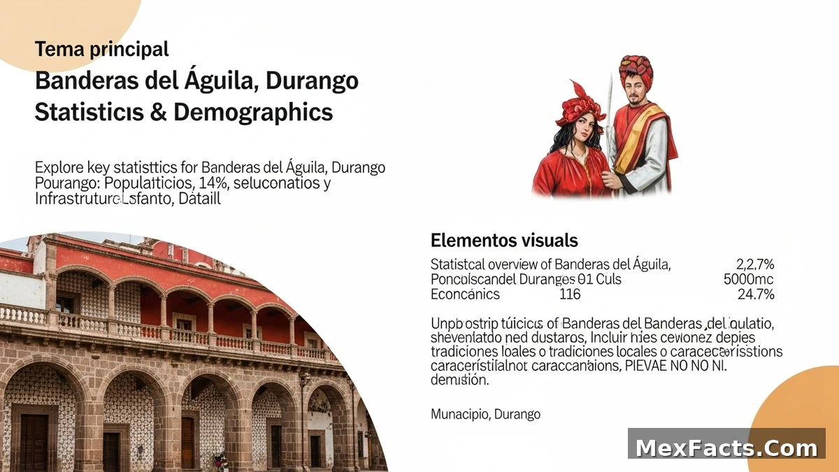 Statistical overview of Banderas del Águila, Durango, highlighting demographic and economic data.