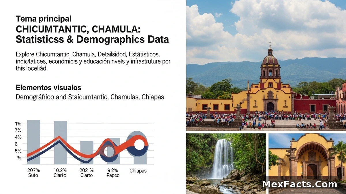 Demographic and statistical data chart for Chicumtantic, Chamula, Chiapas.