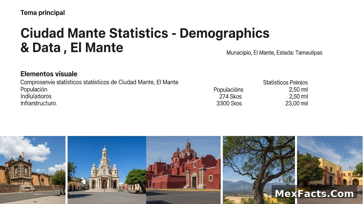 Statistical data and demographics of Ciudad Mante, El Mante, Tamaulipas