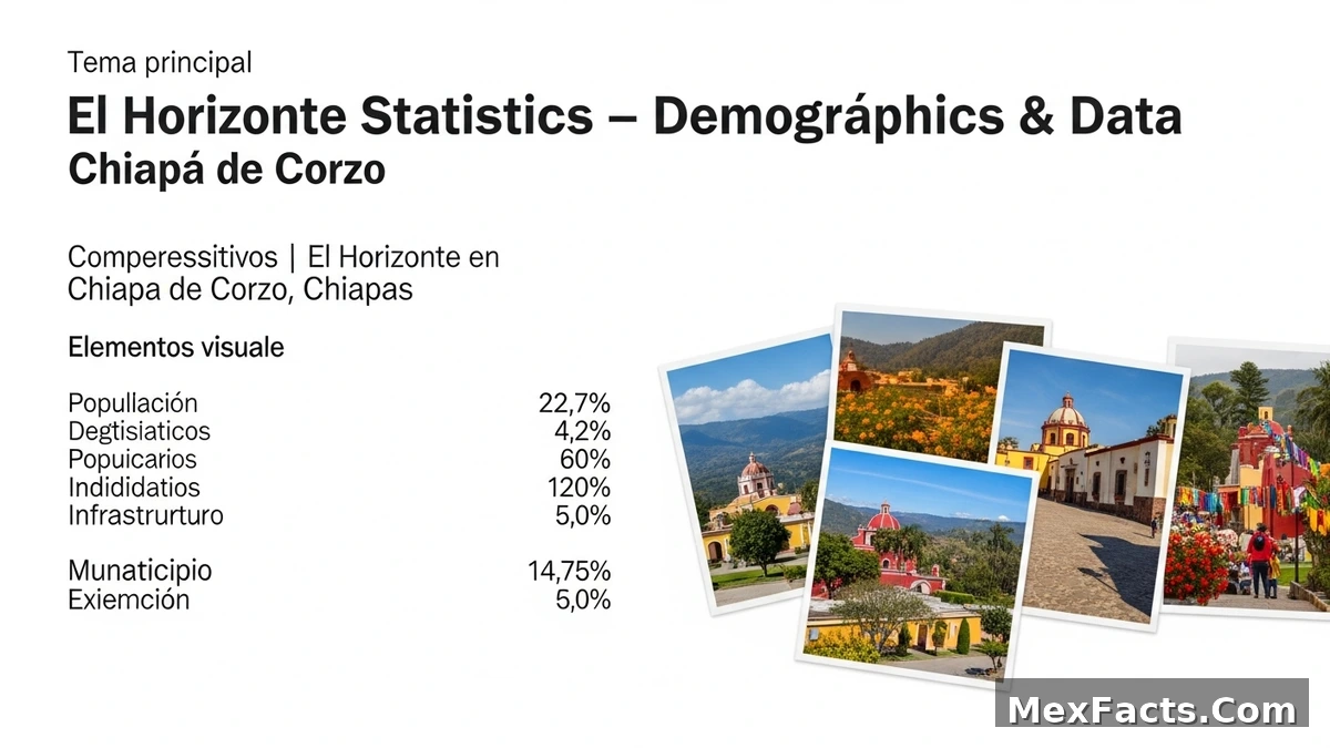 Statistical data and demographics of El Horizonte, Chiapa de Corzo, Chiapas