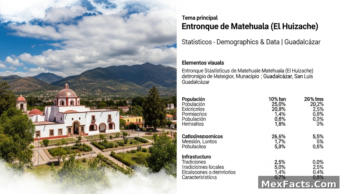 Statistical data and demographics of Entronque de Matehuala (El Huizache), Guadalcázar, San Luis Potosí